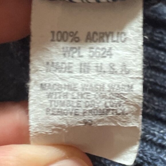 Vintage Ingrams Men's Shop Blue Cable Knit Button-Front Grampa Sweater Vest XL - Picture 6 of 7